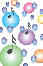 Recital Program Blank #68 Notes and Bubbles Pack of 25